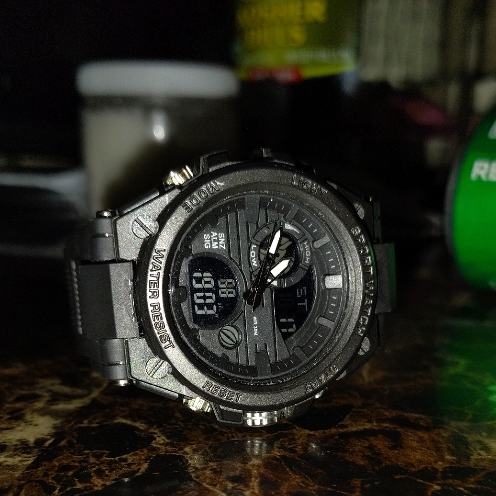 Black Digital Sports Watch